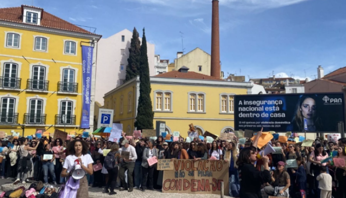 Protests in Lisbon after video of alleged rape sparks calls for tougher online laws.