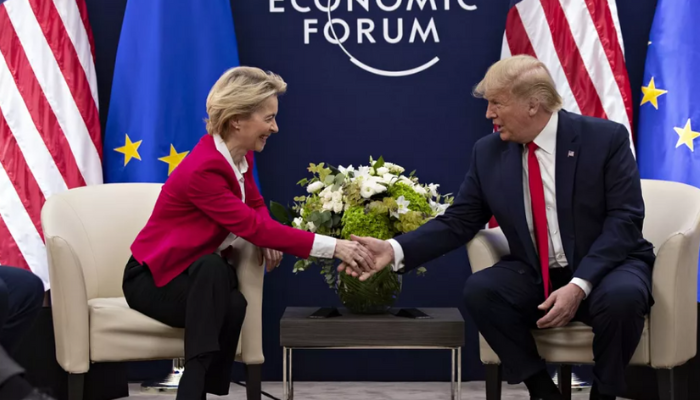 President Donald Trump and European Commission President Ursula von der Leyen