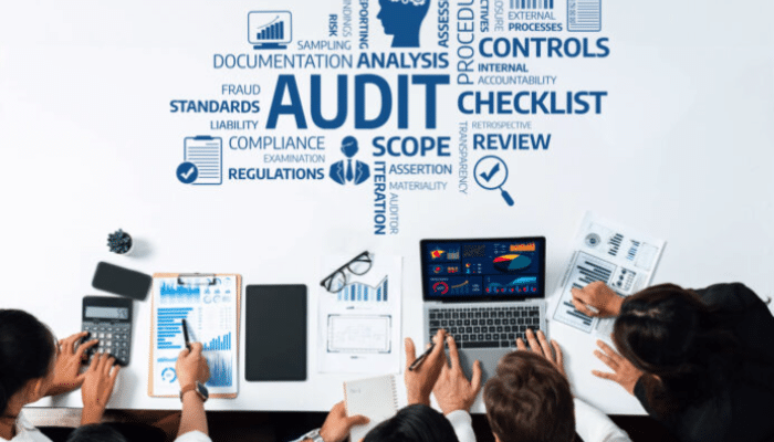 Compliance officer reviewing audit data under UK's Failure to Prevent Fraud law