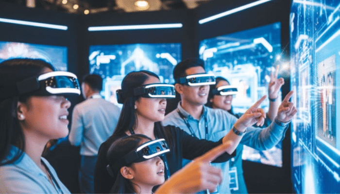 Visitors exploring Augmented Reality home tour at SMDC Good Life Expo 2025