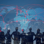 Infographic showing key elements of digital connectivity and its impact on European businesses, including AI, 5G, IoT, cloud computing, and their role in driving innovation, efficiency, and sustainability.