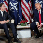 Donald Trump meets NATO Secretary-General Mark Rutte at the World Economic Forum in Davos to discuss Greenland and Arctic security