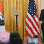 Donald Trump and Narendra Modi during a bilateral meeting as the European Union finalizes its landmark free trade agreement with India in 2026.